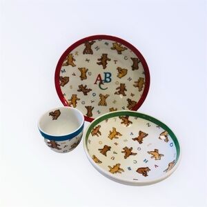 Tiffany ABC Alphabet Bear Dinnerware Set